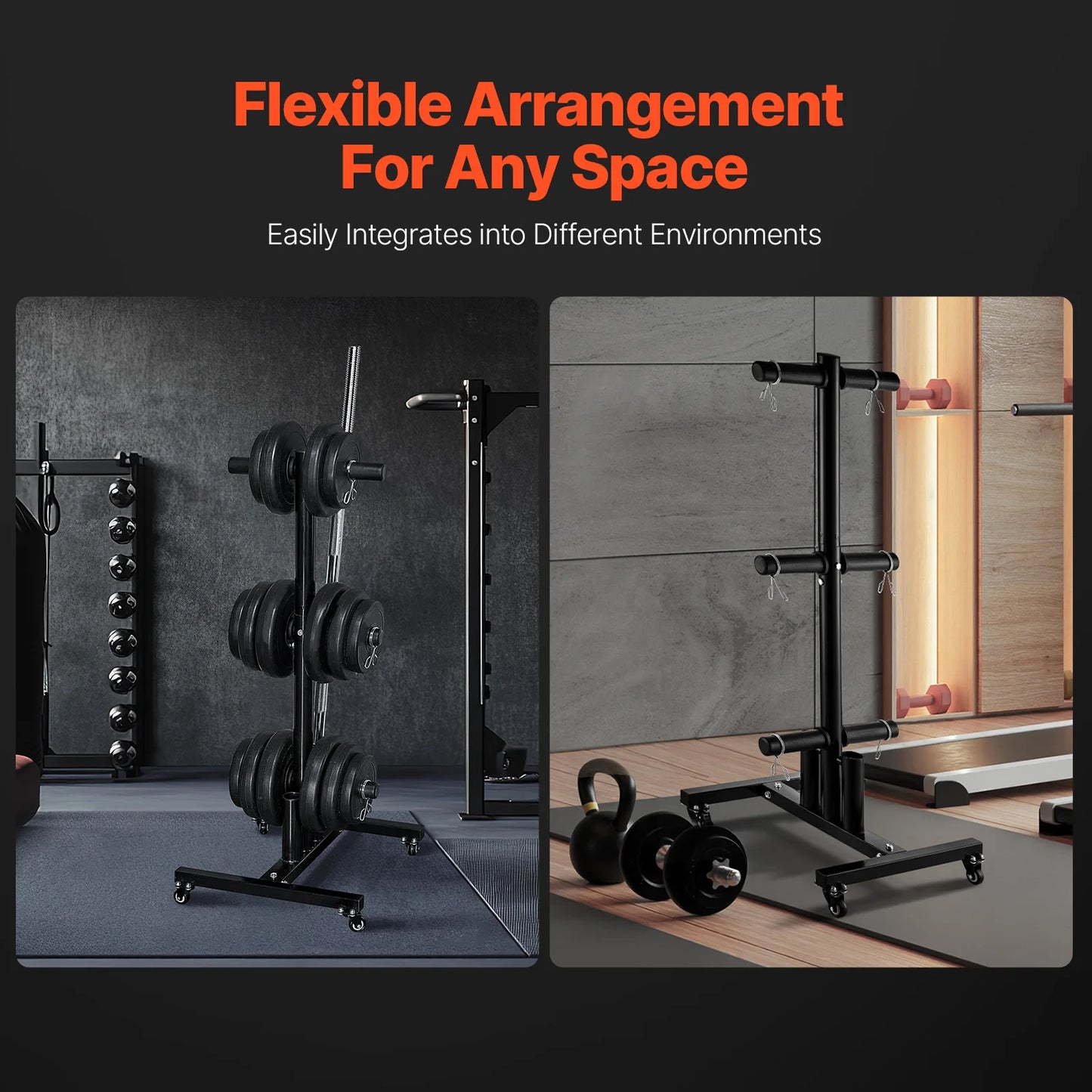Weight Plate Rack Tree With Wheels 1000 Lb Capacity