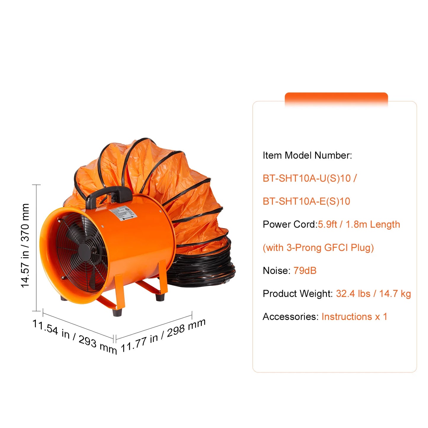 SucceBuy Industrial Exhaust Fan Ventilator For Home And Warehouse