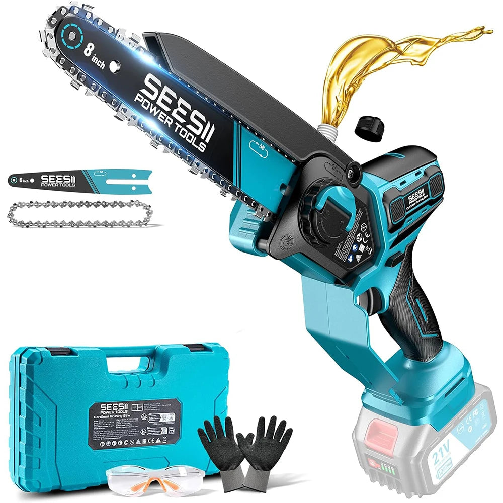Seesii Brushless Cordless Chainsaw 1000W For Makita 18V Battery