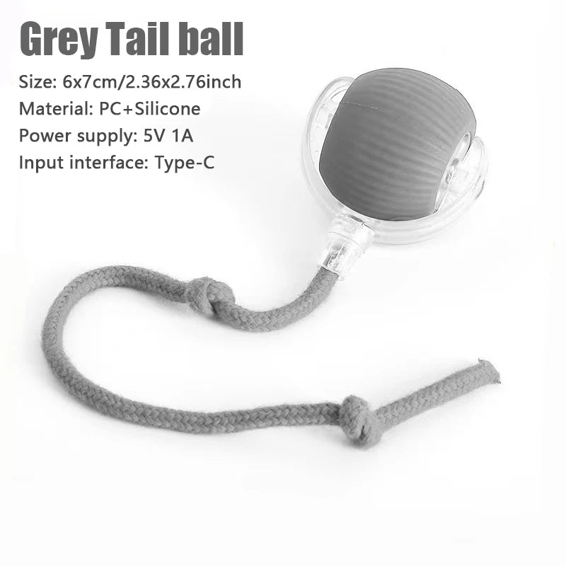 Rechargeable Smart Cat Toy Automatic Rolling Ball Imitating Mouse Tail