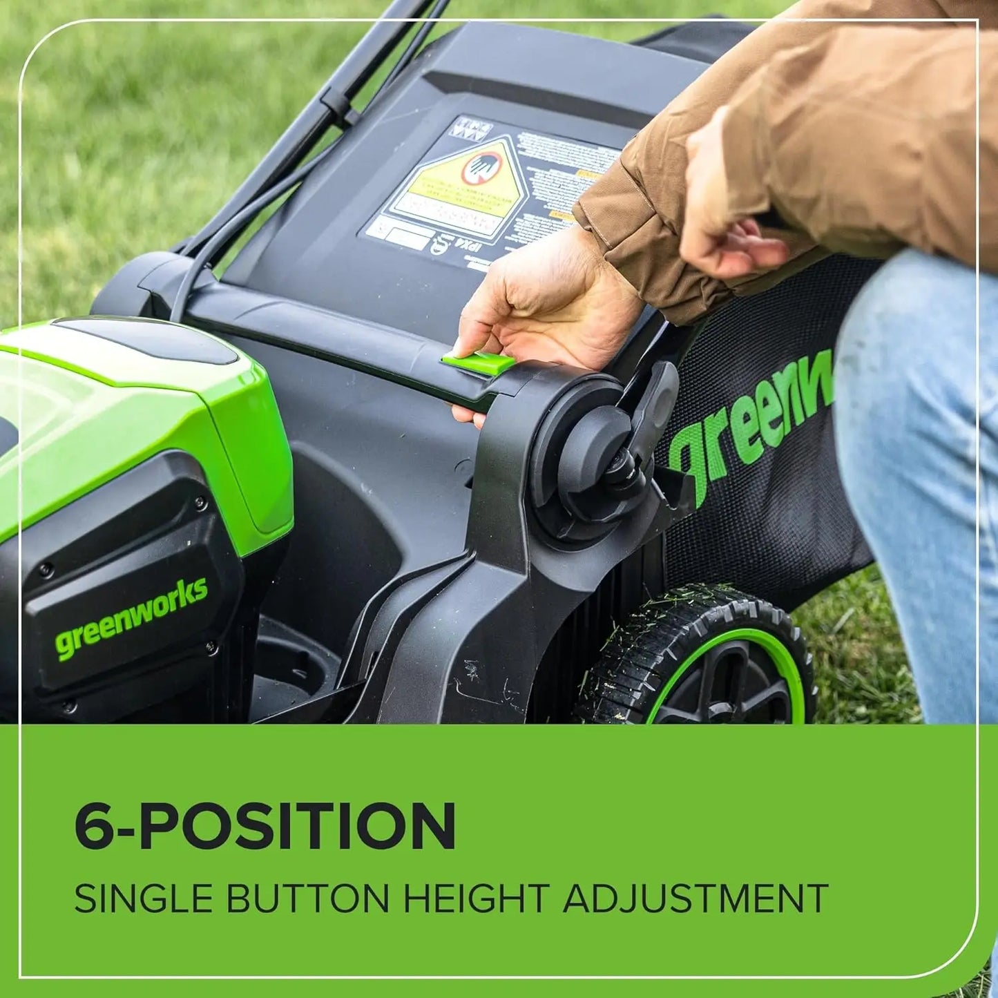 60V Cordless Lawn Mower 2-in-1 Mulching Bagging 4.0Ah