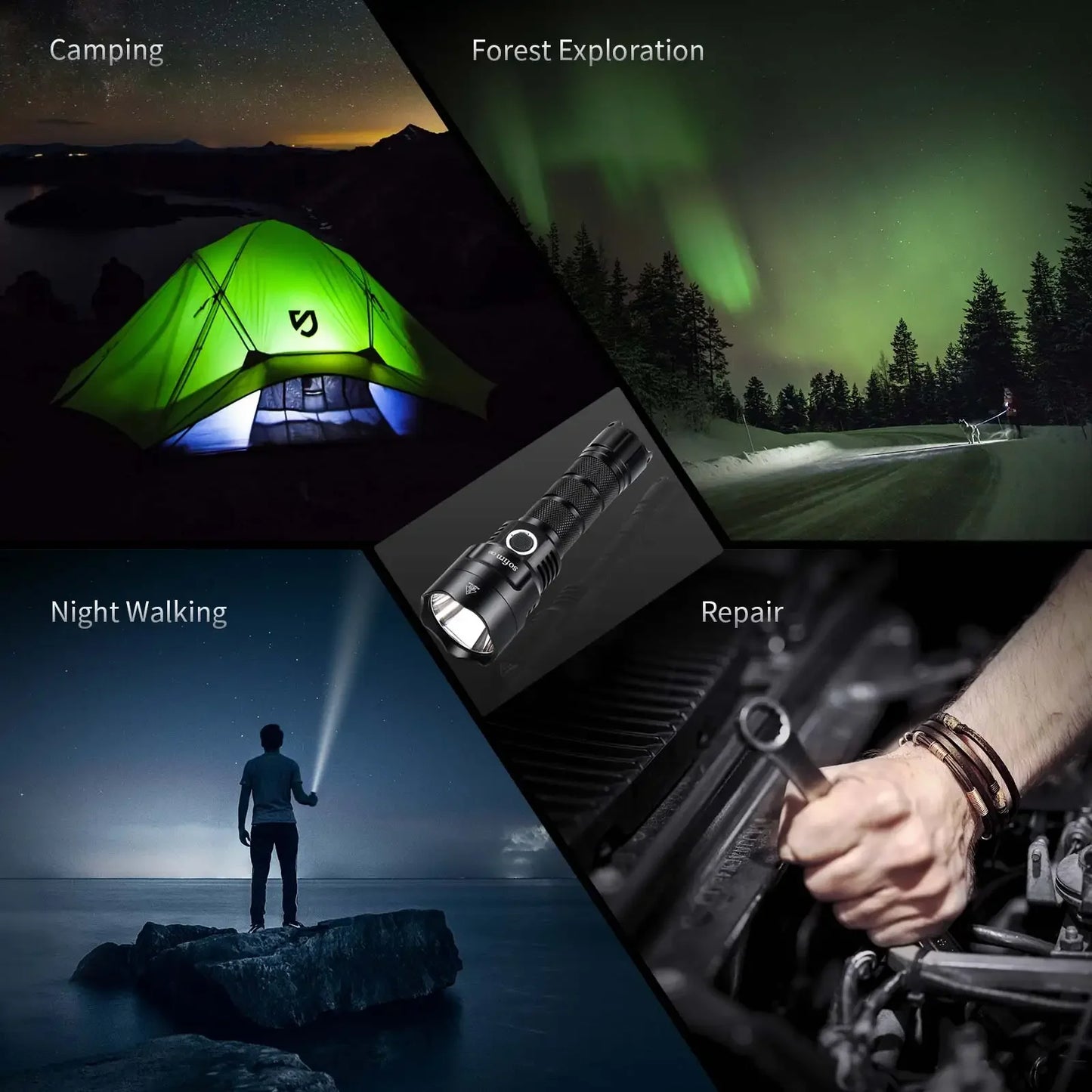 Sofirn C8G LED Flashlight 21700 Power Indicator Lantern