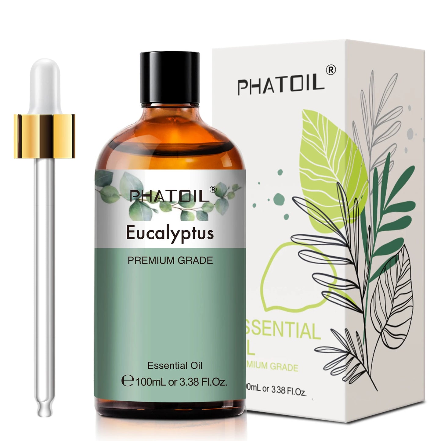 PHATOIL Pure Natural Essential Oils Lavender Jasmine Vanilla Eucalyptus