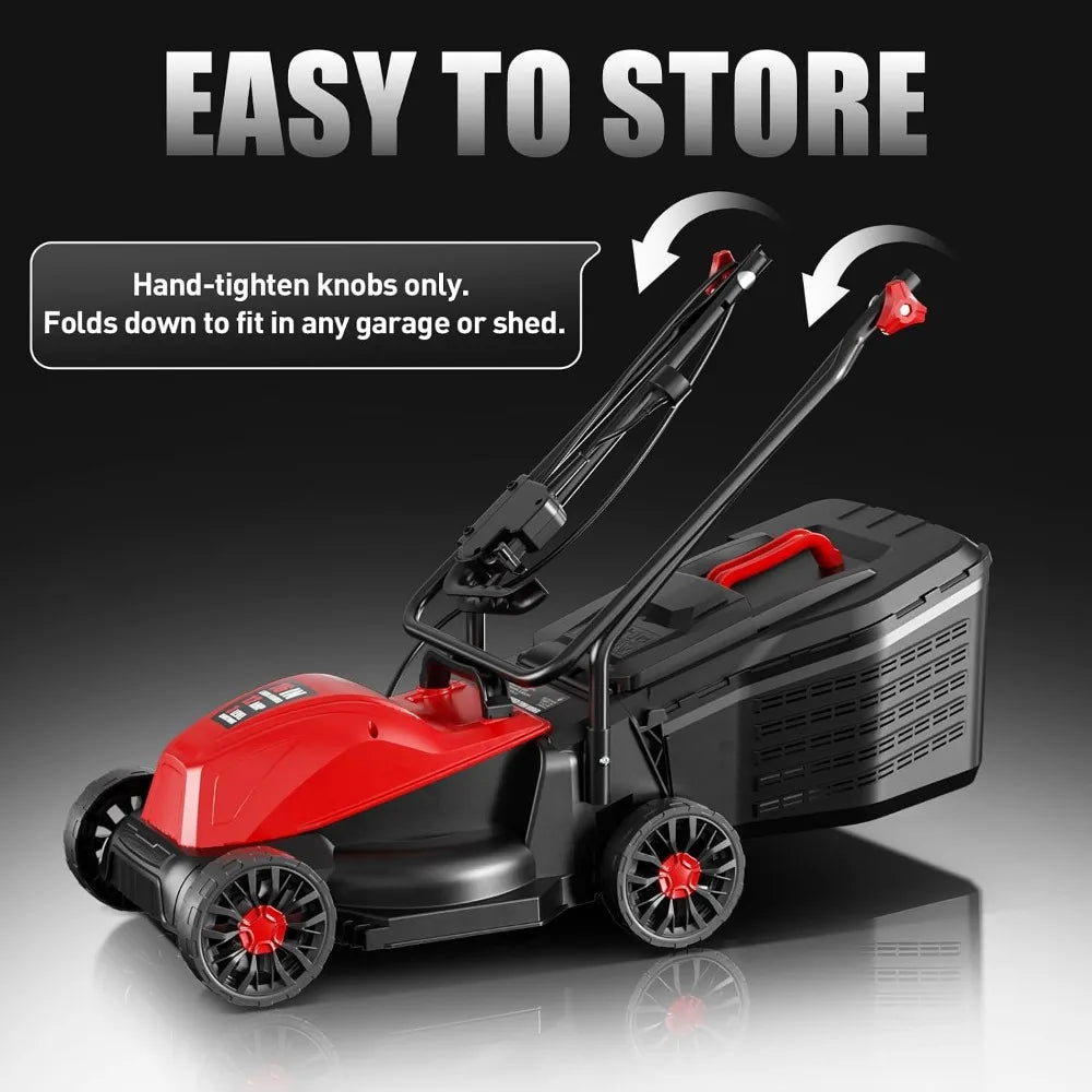 Electric Corded Push Lawn Mower With Instant Start Button