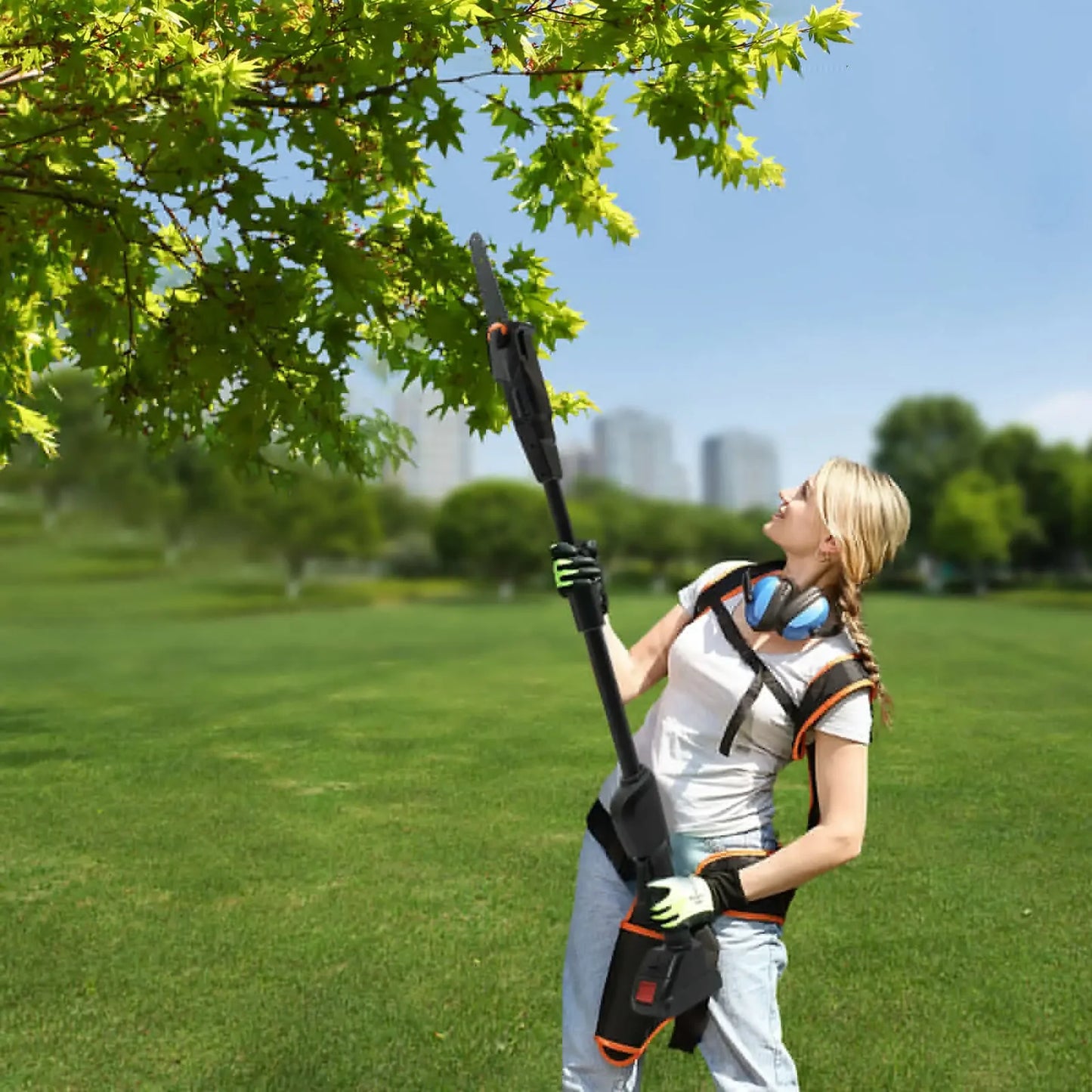 Cordless Electric Pole Chain Saw for Tree Branches and Limbs