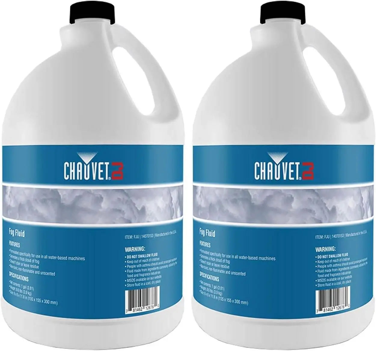 Chauvet DJ Fog Fluid 2 Pack for Fog Machines Compatible With Leading Brands