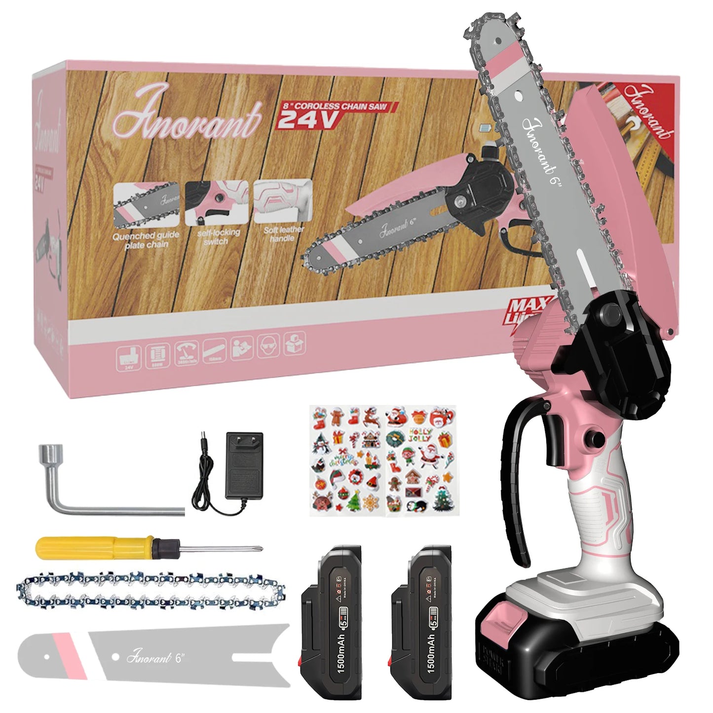 Mini Cordless Chainsaw With Dual Batteries For Portable Tree Cutting