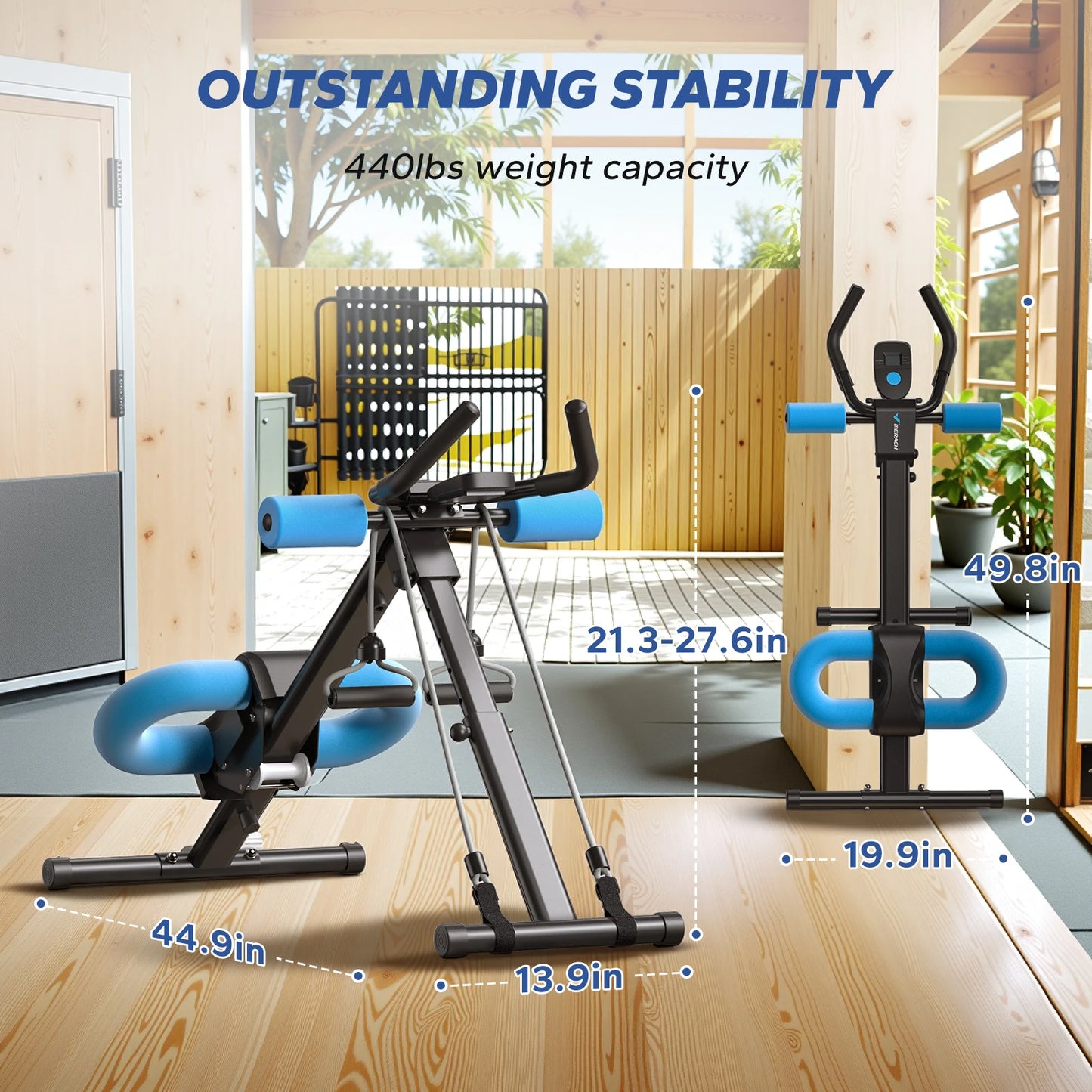 MERACH Ab Machine Adjustable Foldable Core Workout Trainer