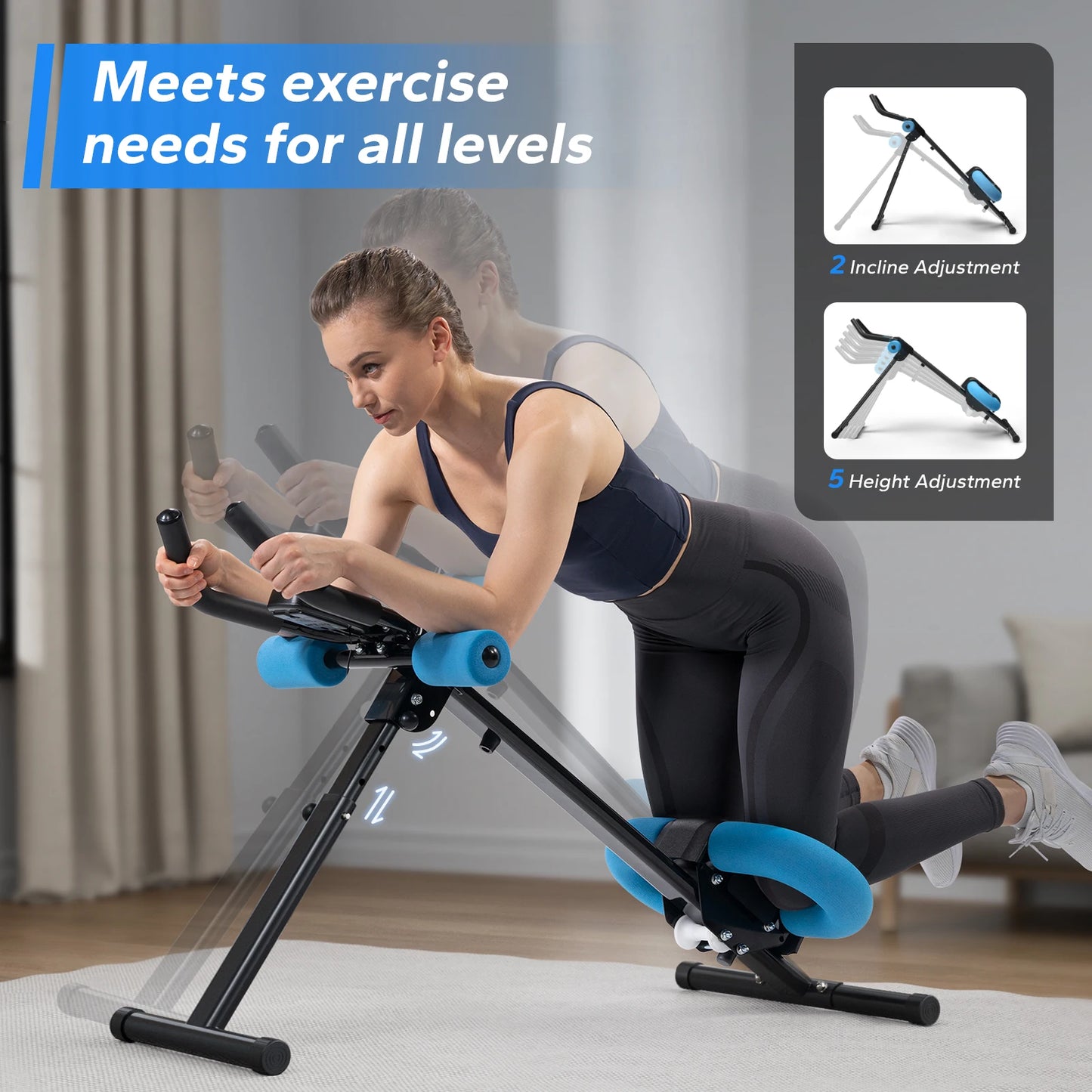 MERACH Ab Machine Adjustable Foldable Core Workout Trainer