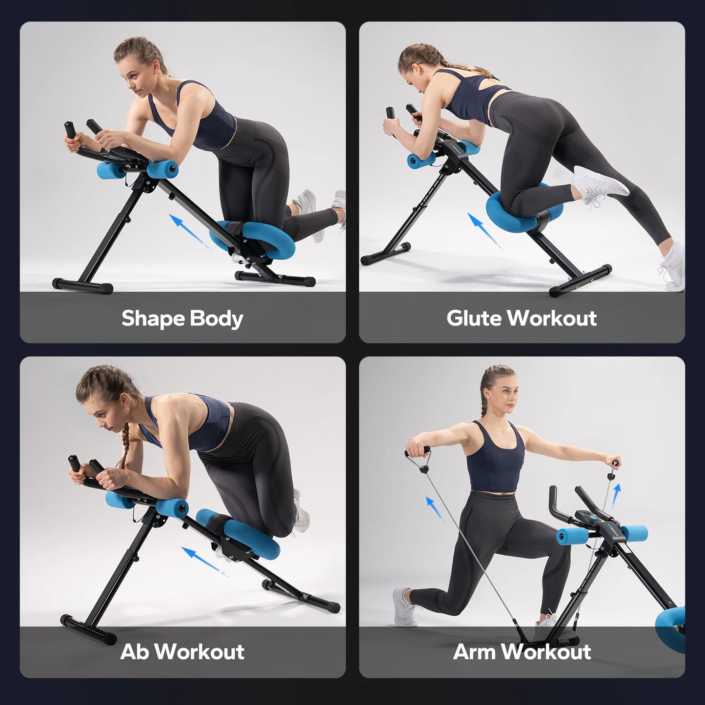 MERACH Ab Machine Adjustable Foldable Core Workout Trainer
