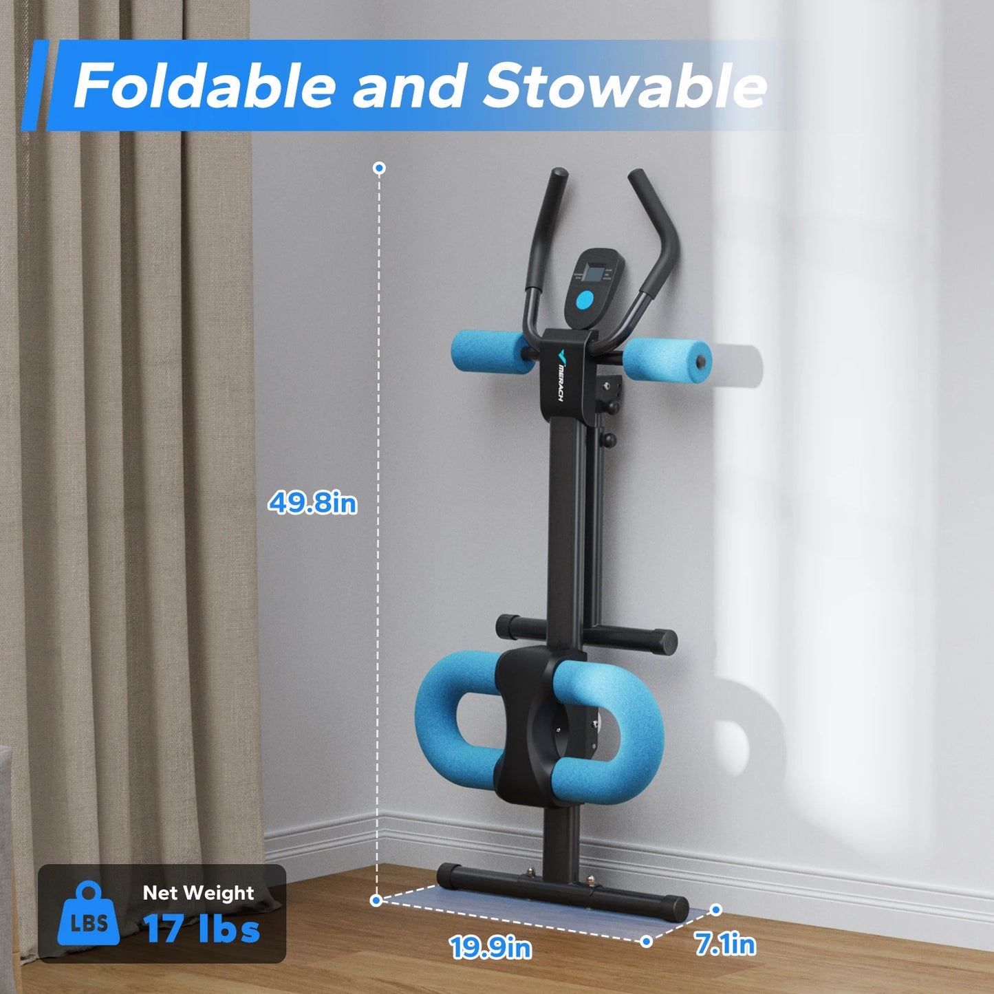 MERACH Ab Machine Adjustable Foldable Core Workout Trainer