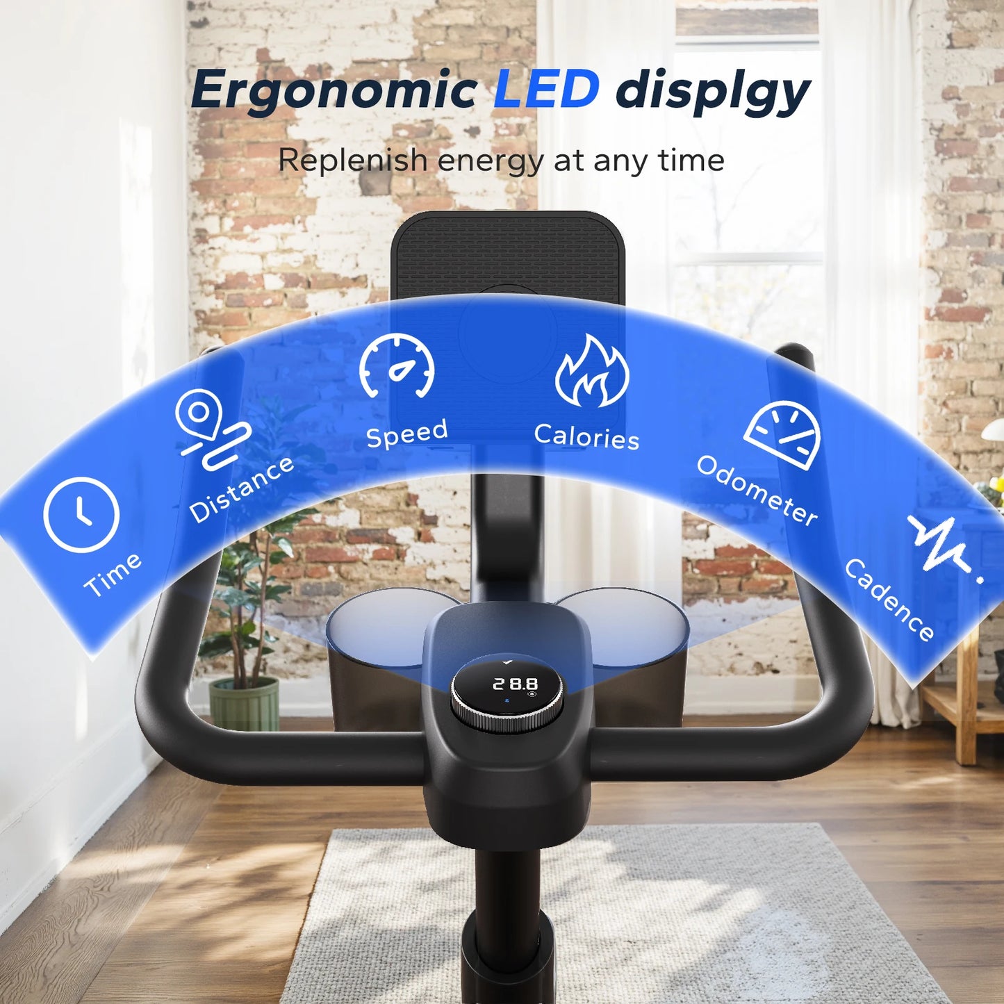 MERACH Low Noise Indoor Magnetic Brake Exercise Bike With App