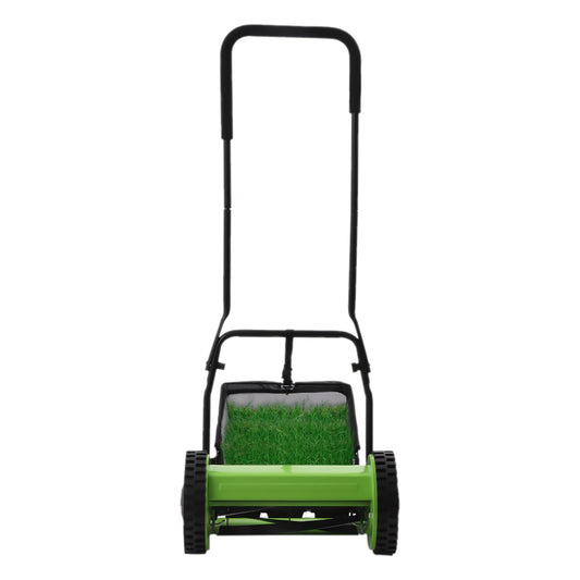 Bymaocar 5 Blade Wheeled Lawn Mower Manual Reel Walk Behind