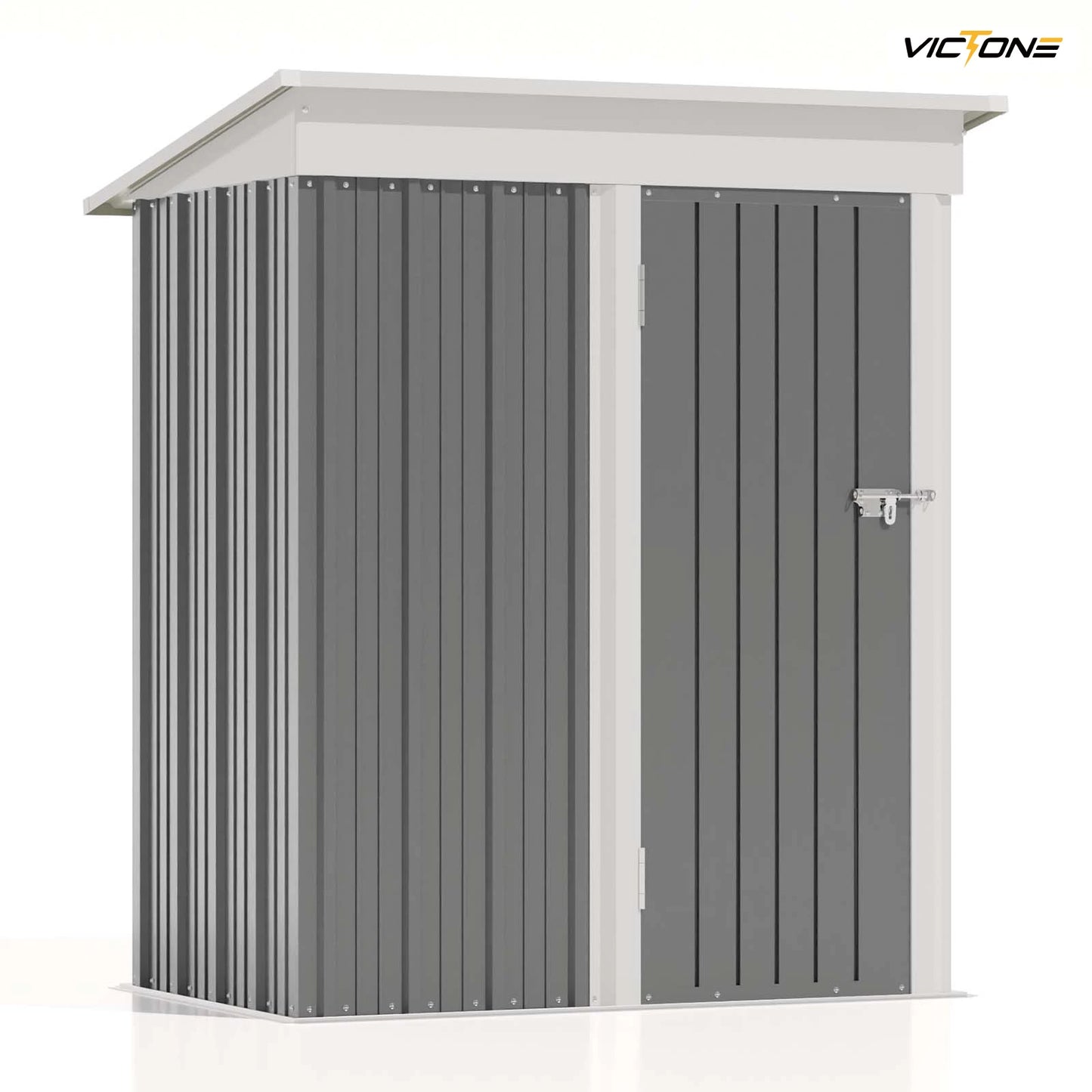 Victone Outdoor Storage Shed With Sloped Roof And Lockable Door