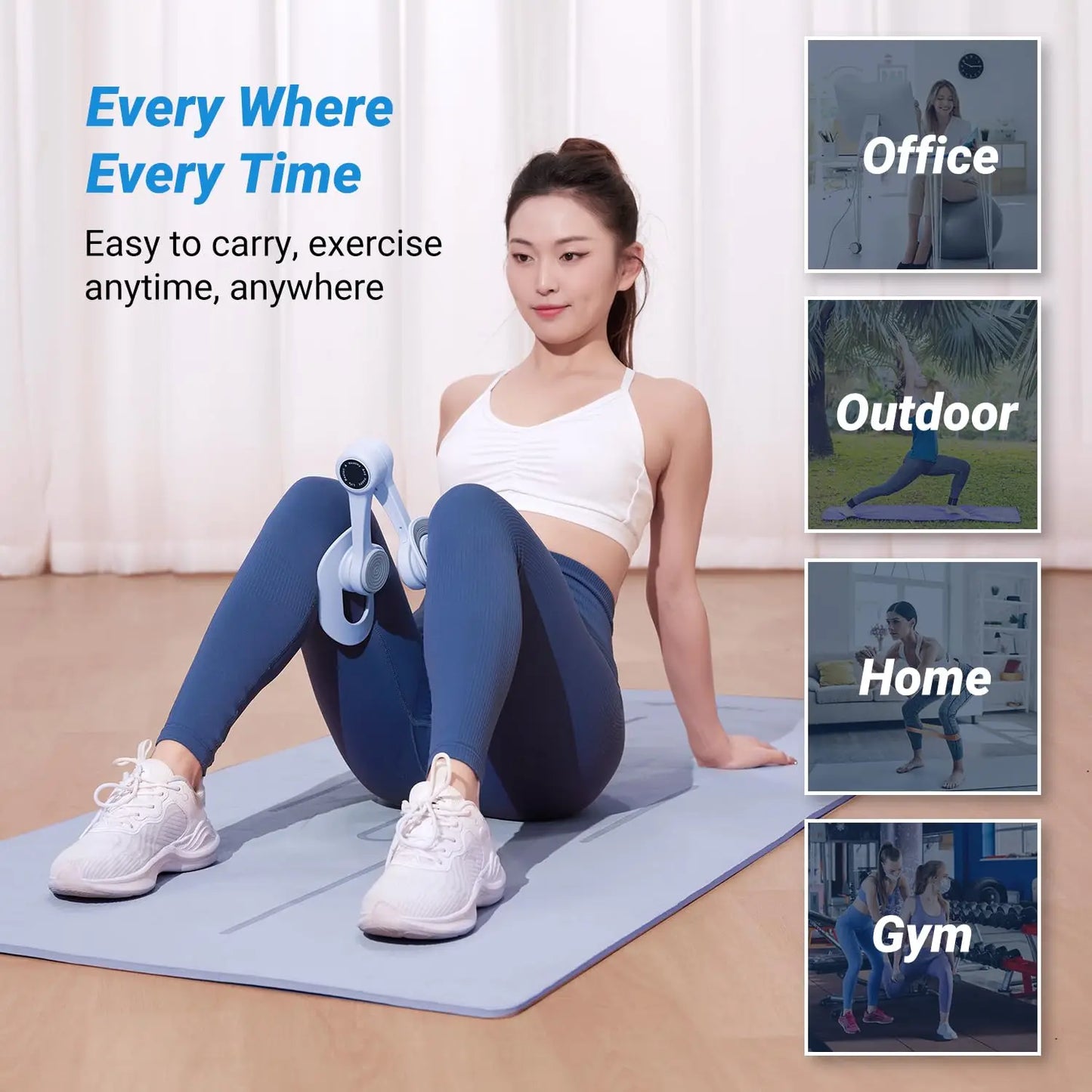 MERACH Thigh Trainer Inner Thigh Pelvic Floor Strengthening Device