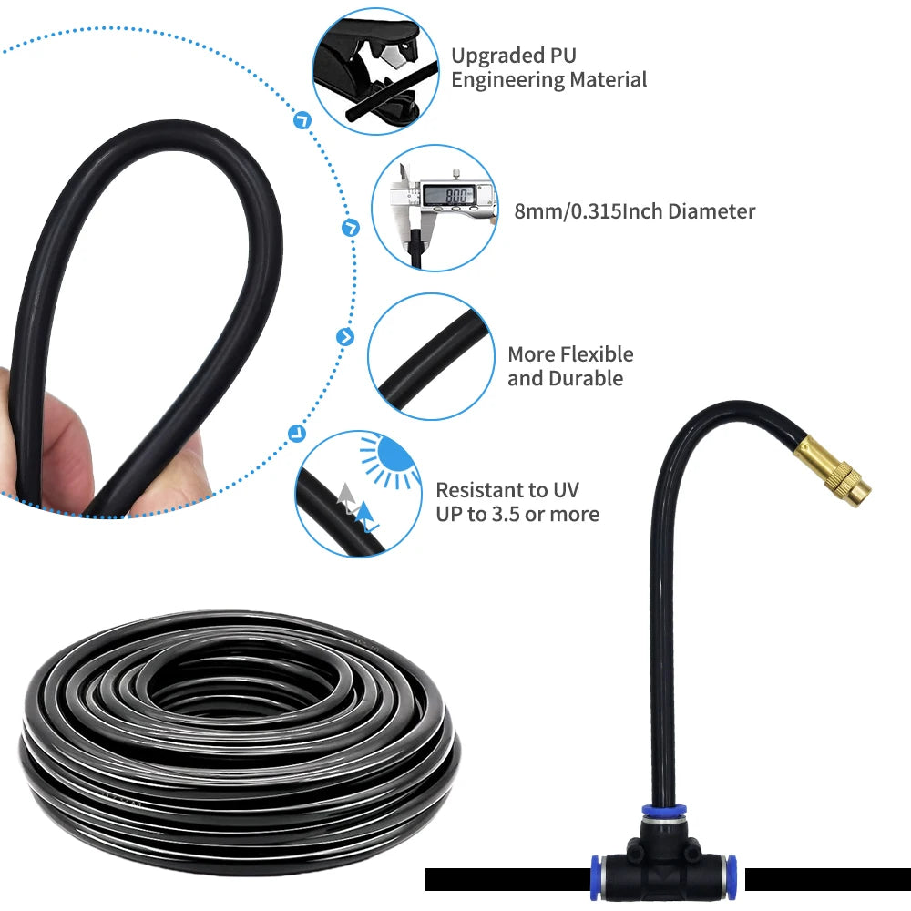 GEEIRR Irrigation Spray Nozzles Kit for Greenhouse Plants Misting