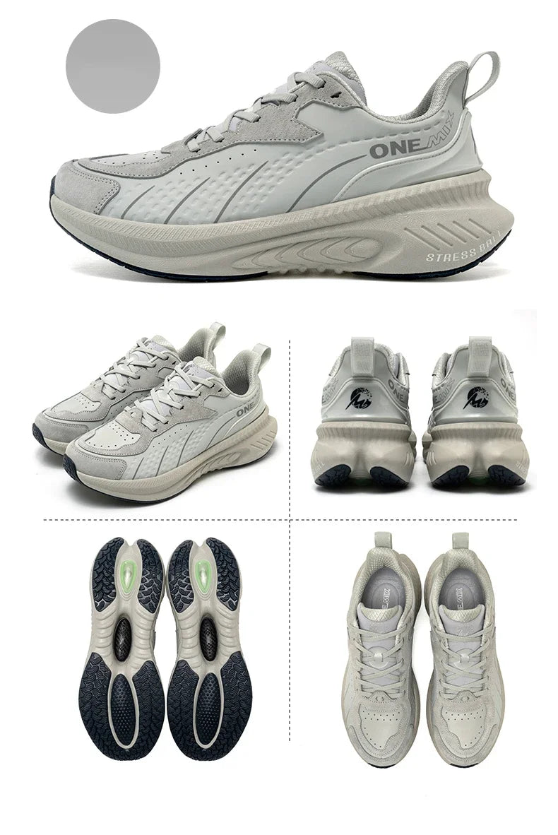 Onemix Winter Training Running Shoes Unisex Leather Warm Comfort
