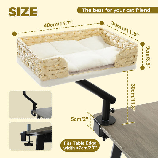 PAWZ Road Cat Desk Bed 360 Rotating Hammock for Desk