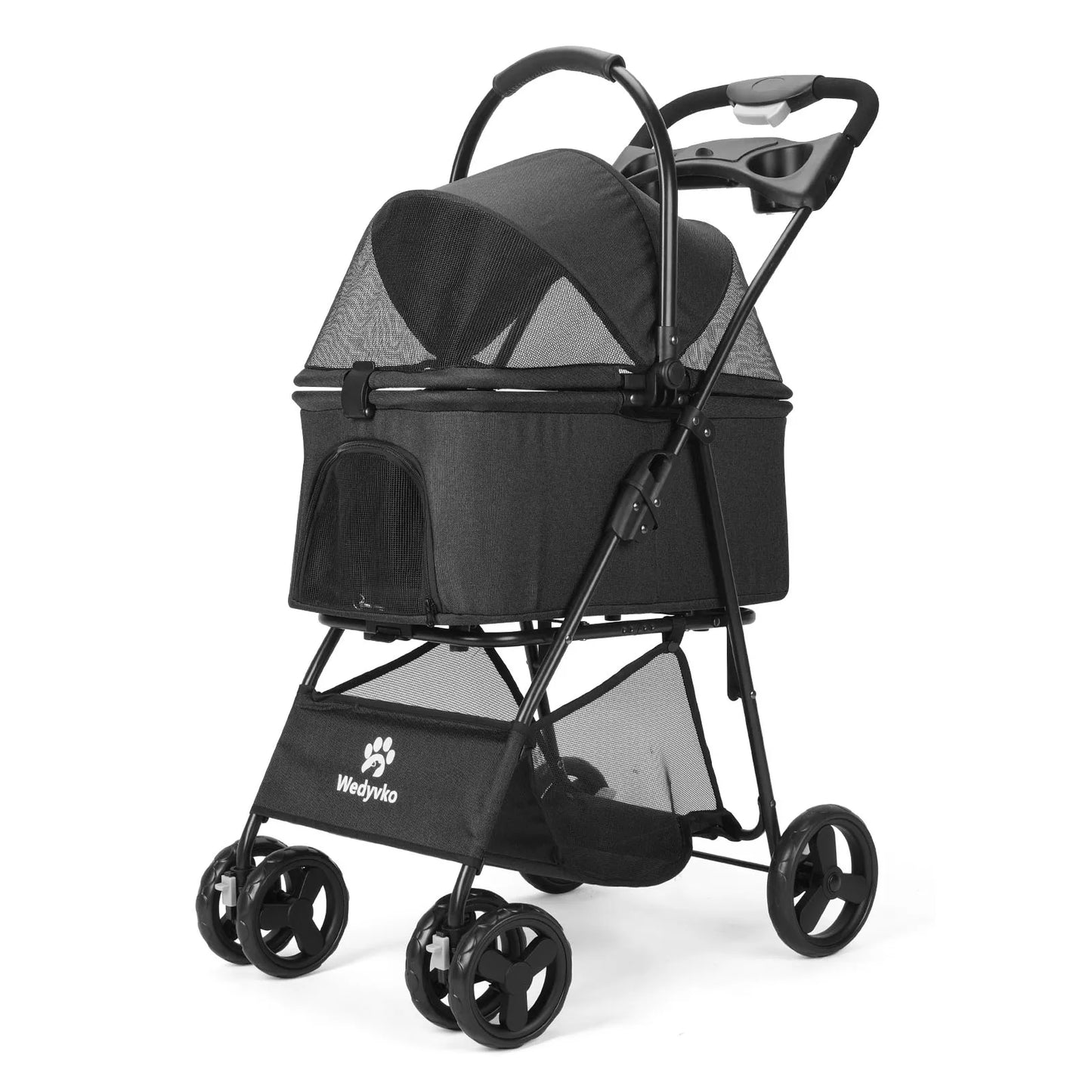 3 In 1 Pet Stroller With Removable Carrier For Small And Medium Pets
