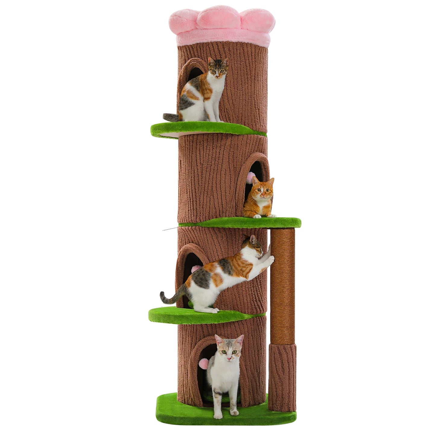 PAWZ Road Large Cat Tree With 4 Condos And Scratching Post