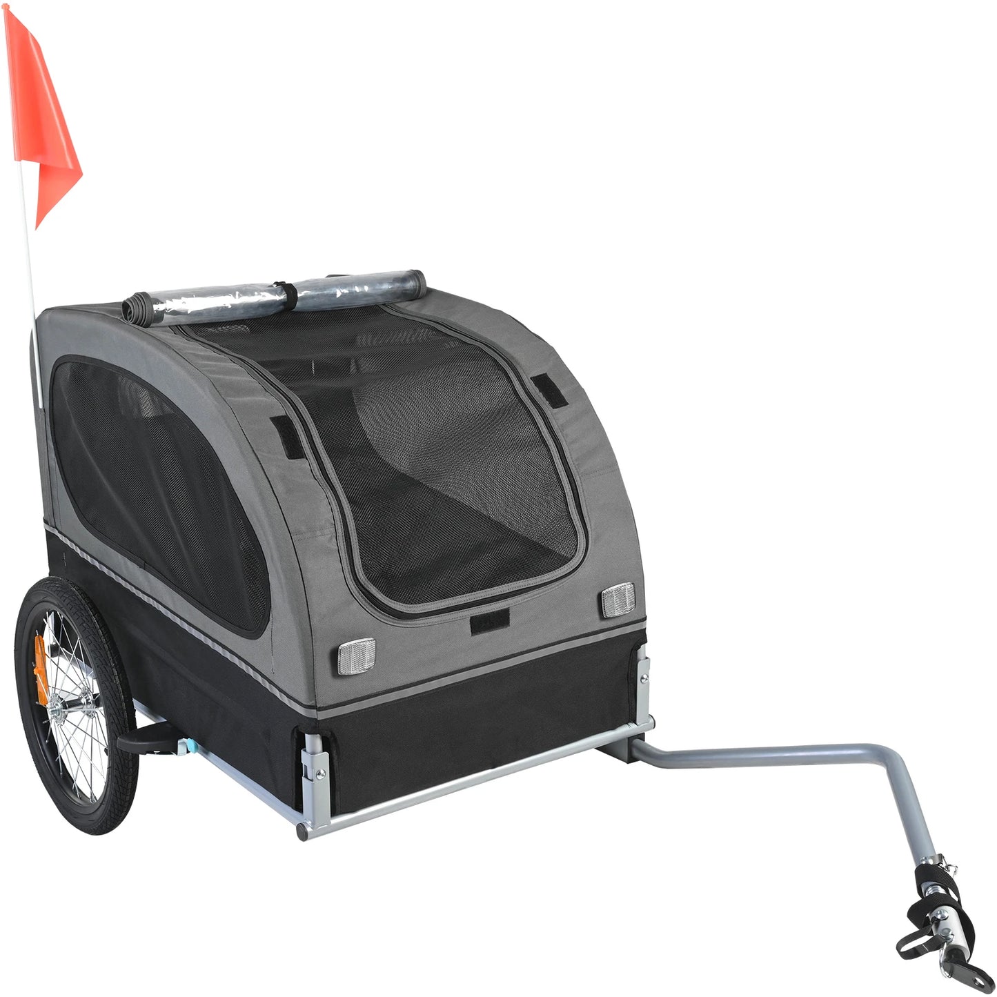 SucceBuy Dog Bike Trailer Carrier With Wheels And Reflectors