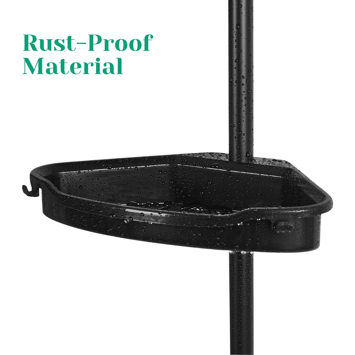 HiMISS Corner Shower Caddy With Tension Pole 4 Tier Organizer