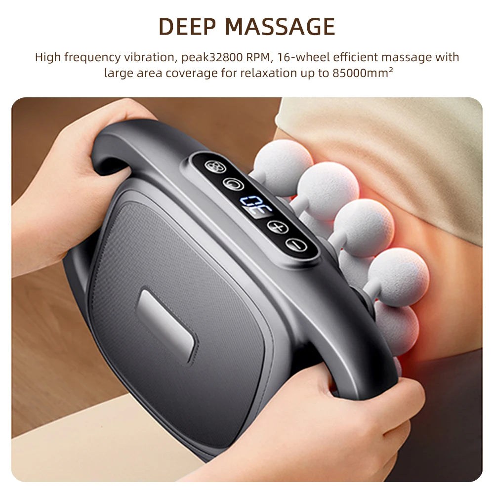 Foreverlily 16-Head Fascia Massage Gun High Frequency Vibration