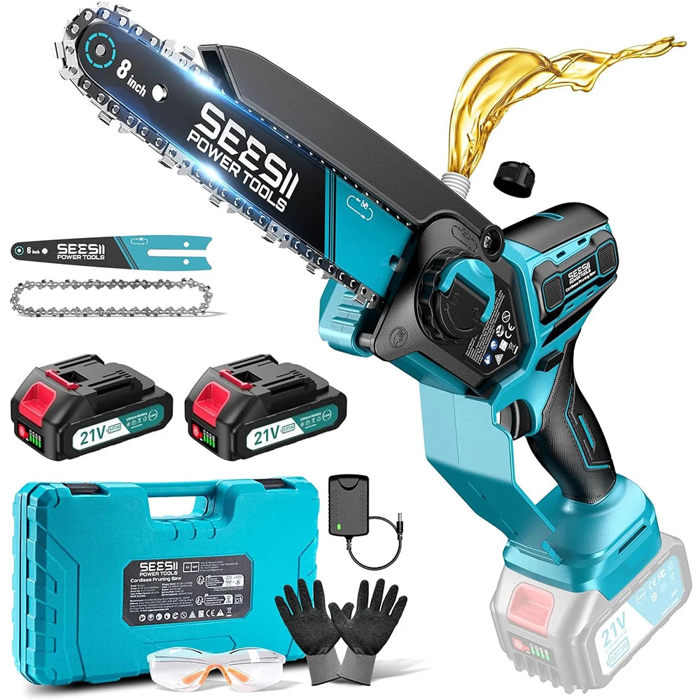 Seesii Brushless Cordless Chainsaw 1000W For Makita 18V Battery