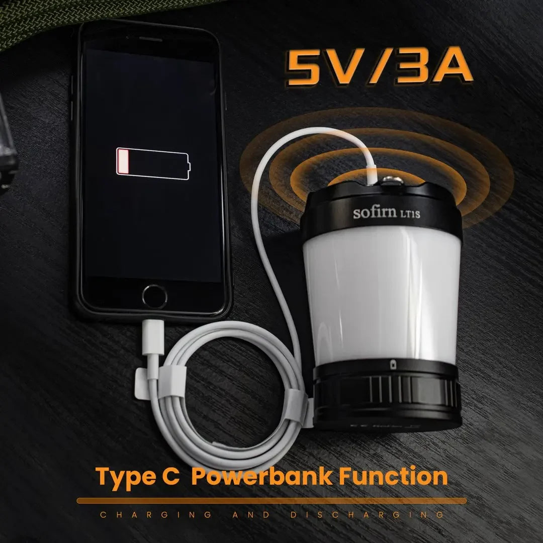 Sofirn LT1S Camping Light USB C 21700 Rechargeable Torch Lantern