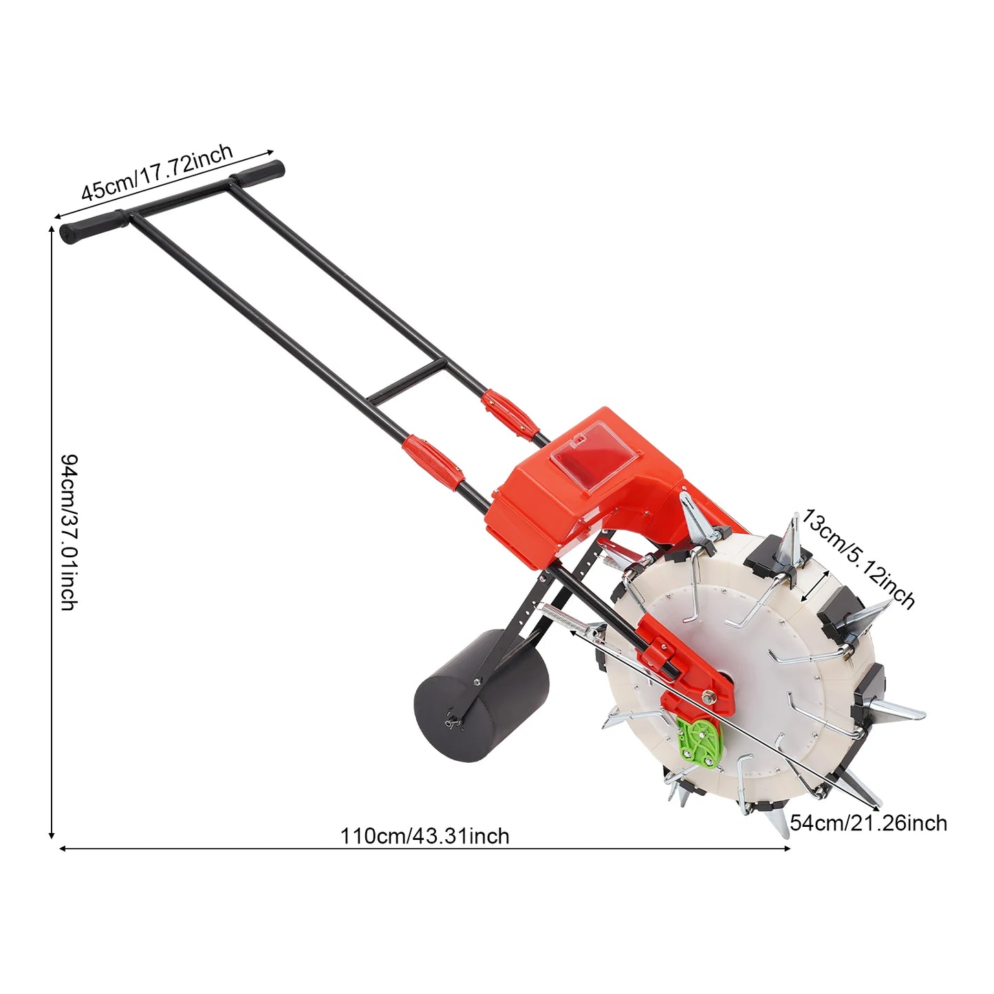 Manual Seeder With 10 Nozzles Hand Push Garden Planter