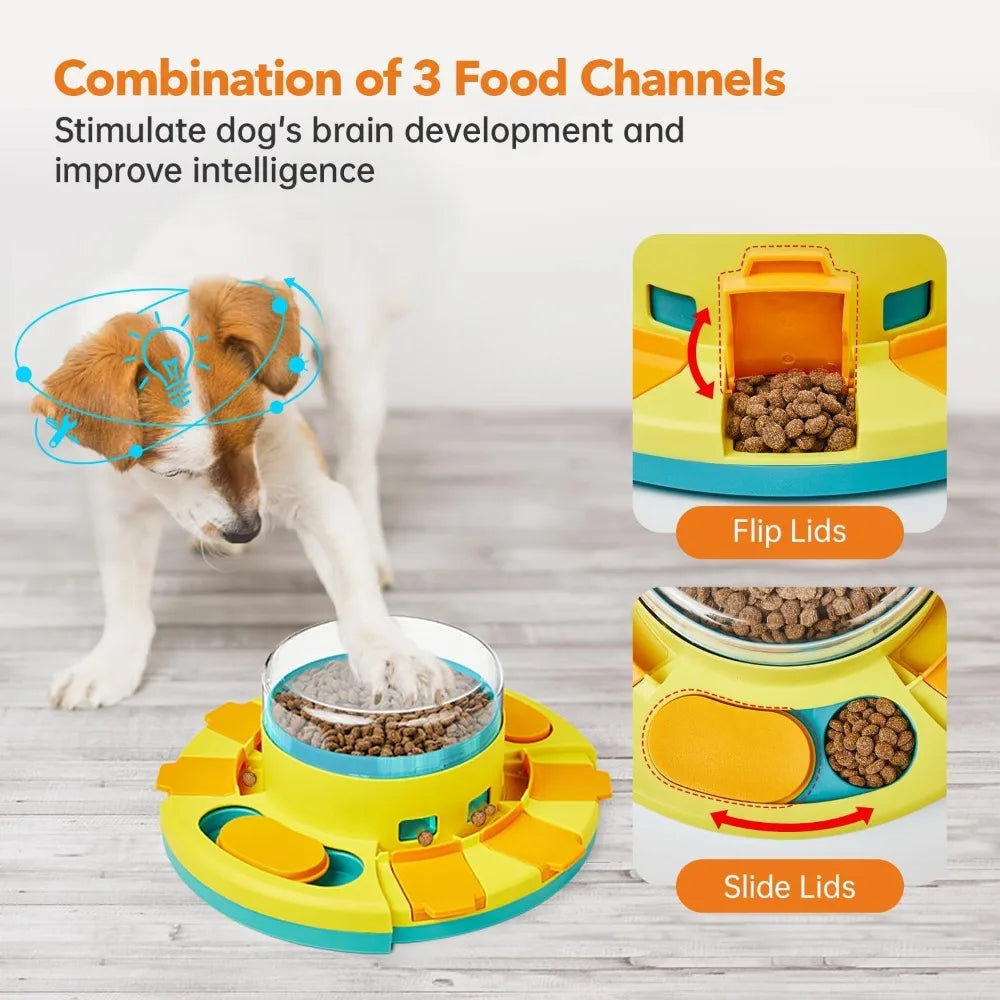 Dog Puzzle Toy Dual Level Slow Feeder Treat Dispenser