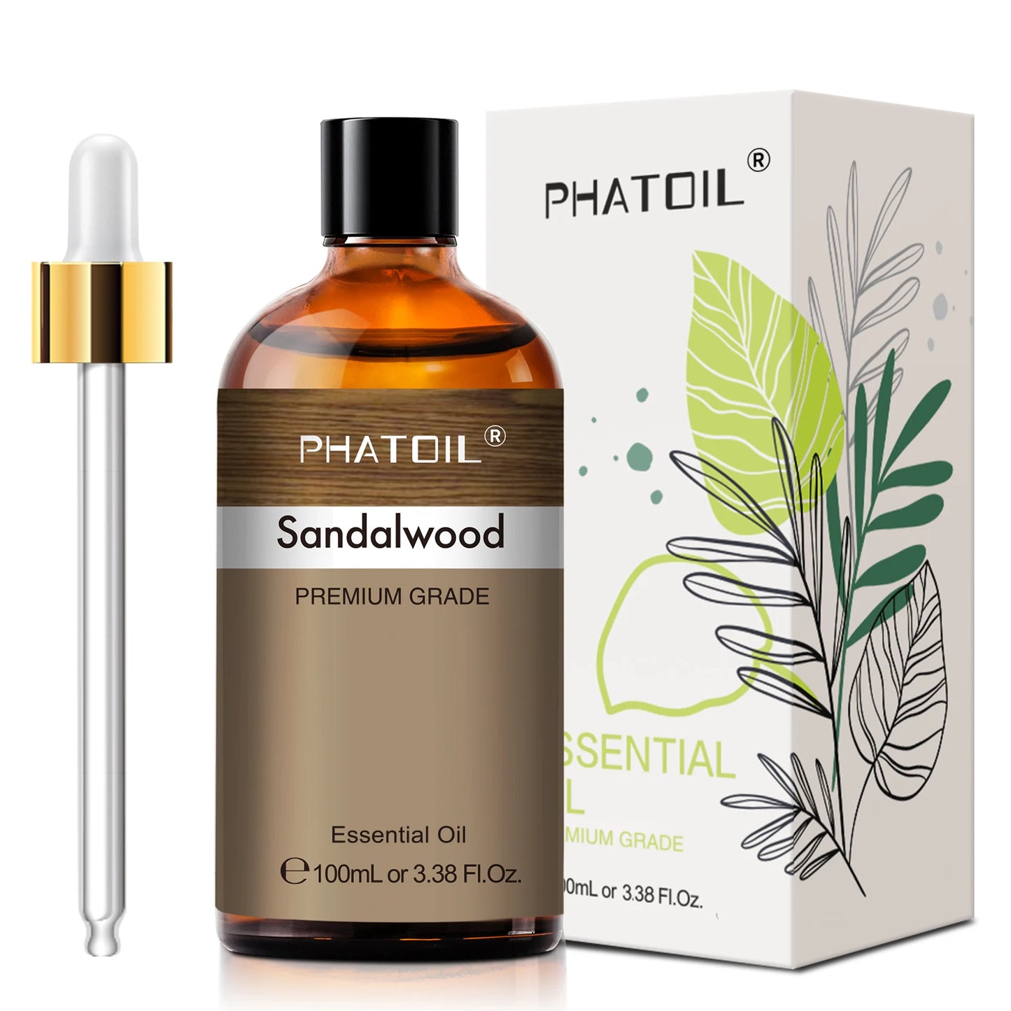 PHATOIL Pure Natural Essential Oils Lavender Jasmine Vanilla Eucalyptus