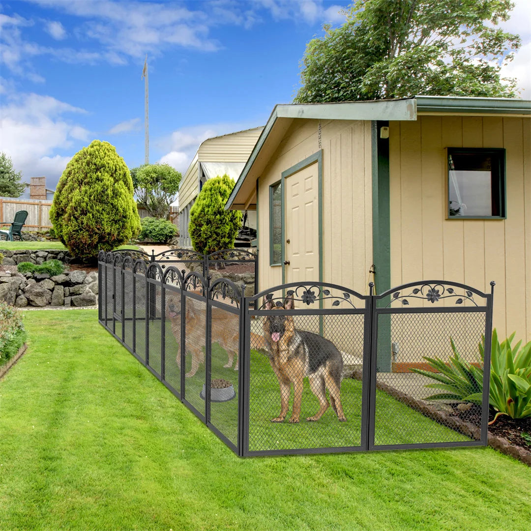 BINGOPA 8-Panel Heavy Duty Dog Playpen With Waterproof Pad