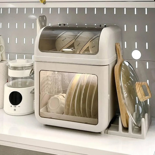 2 Tier Dish Drying Rack With Removable Drip Tray For Countertop