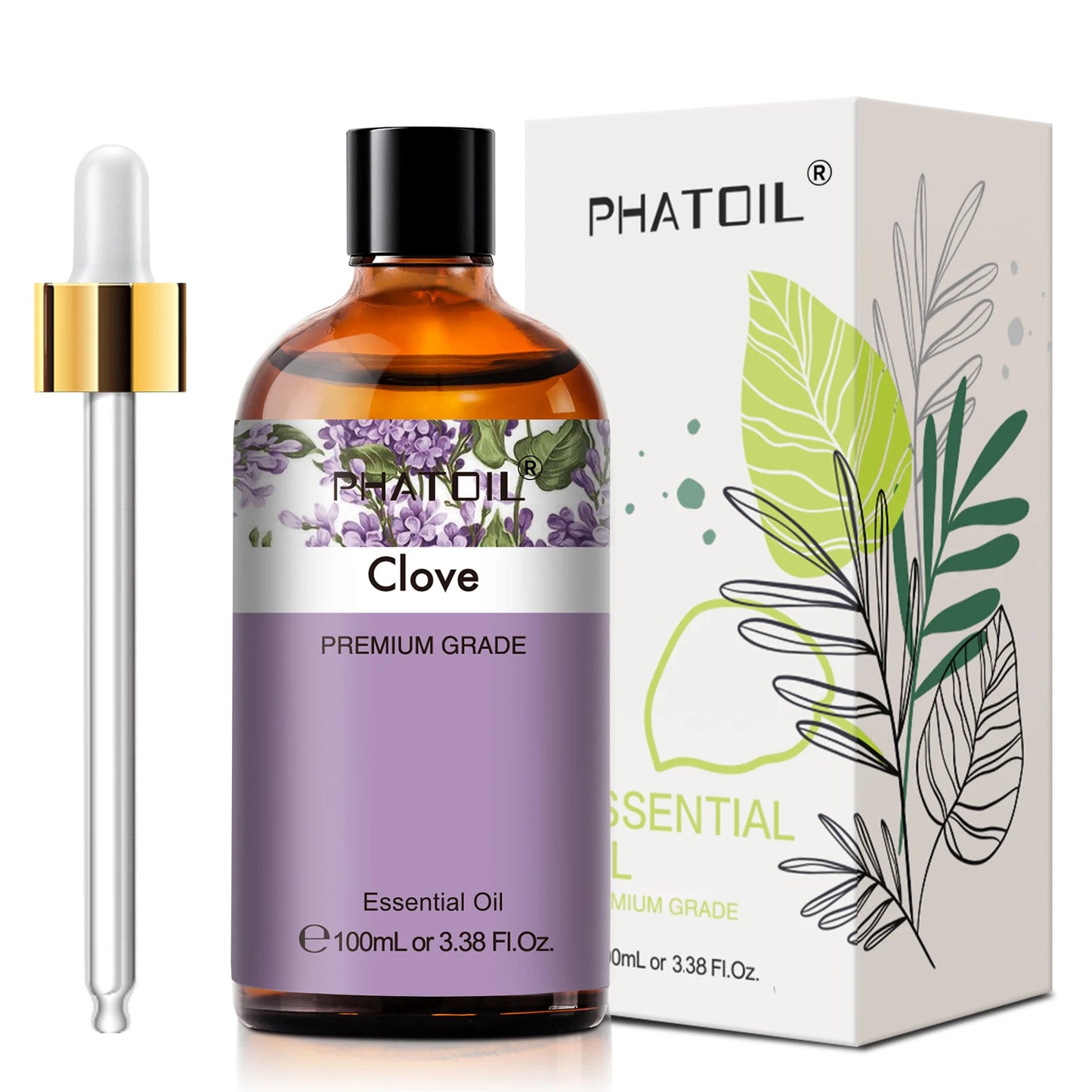PHATOIL Pure Natural Essential Oils Lavender Jasmine Vanilla Eucalyptus
