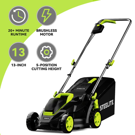 Deli Cordless 21V Brushless Lawn Mower With Battery And Charger