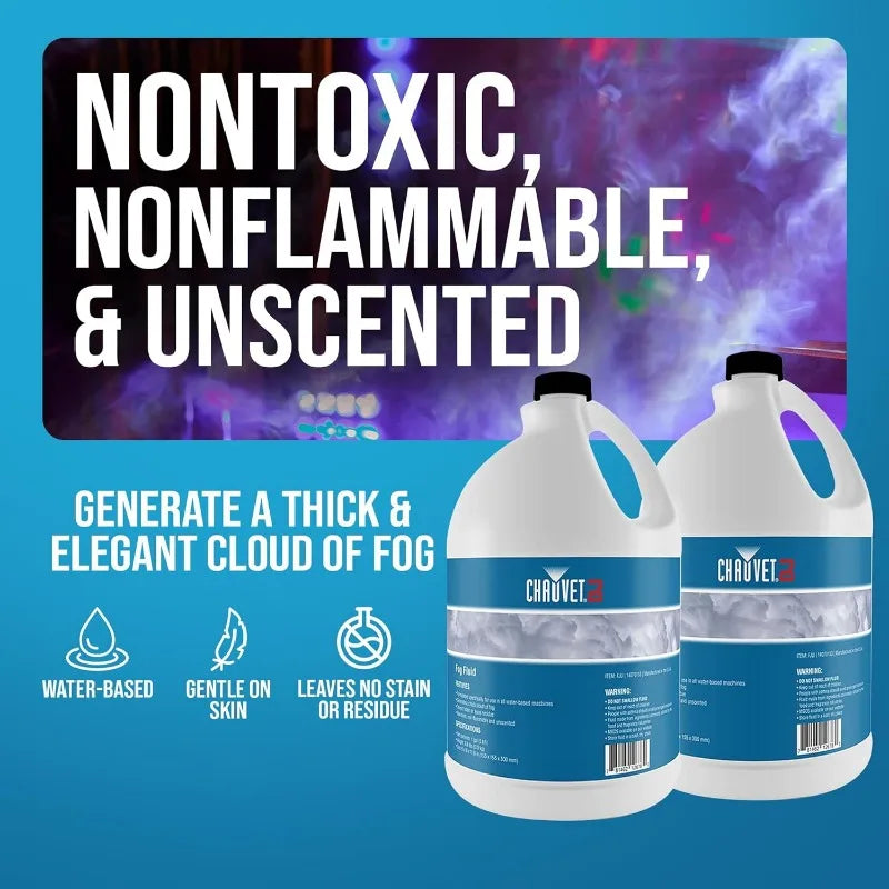 Chauvet DJ Fog Fluid 2 Pack for Fog Machines Compatible With Leading Brands
