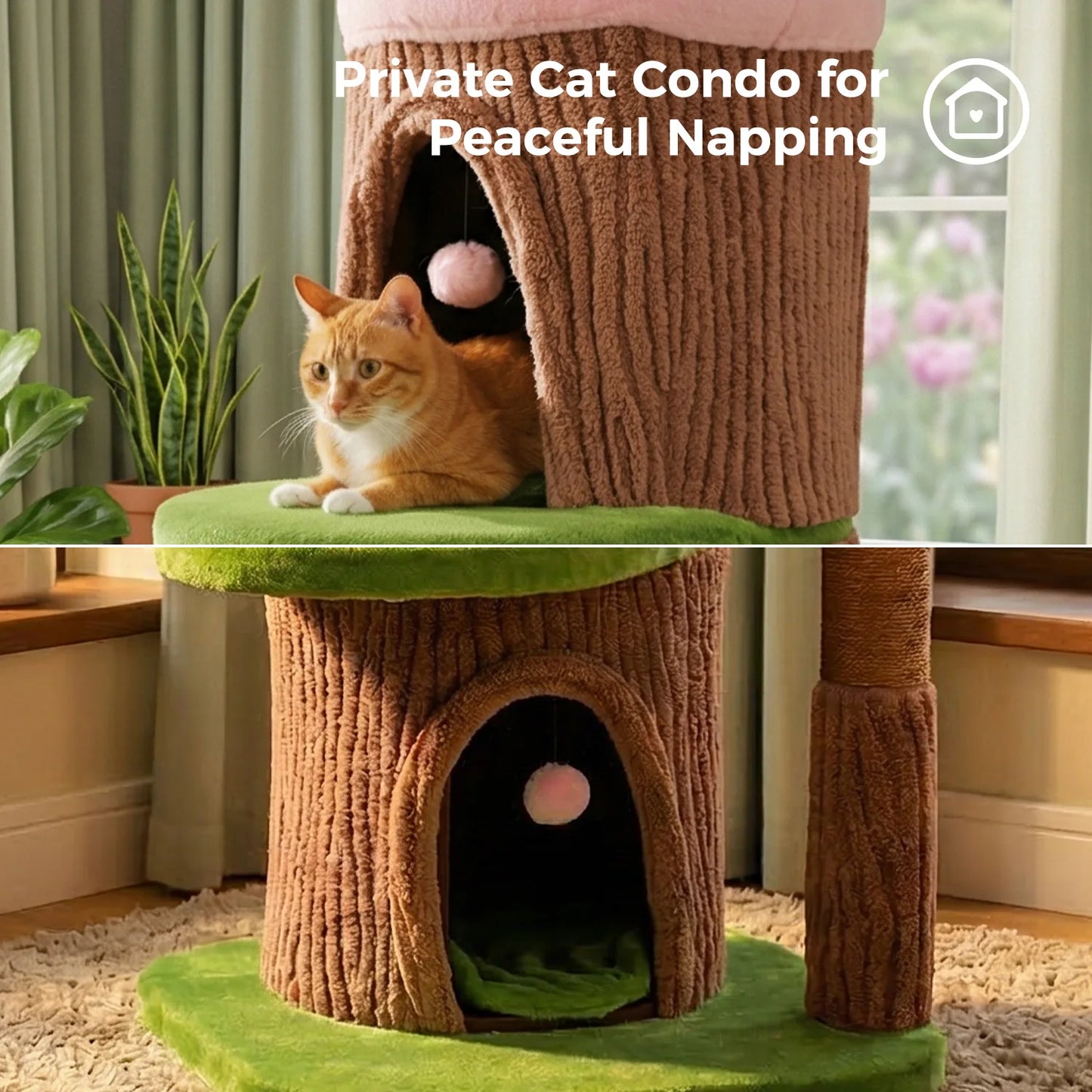 PAWZ Road Large Cat Tree With 4 Condos And Scratching Post
