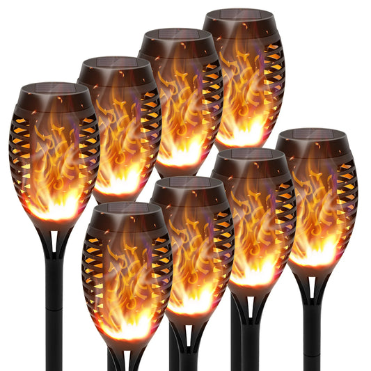 Solar Flame Torch Lights LED Flicker Outdoor Decoration