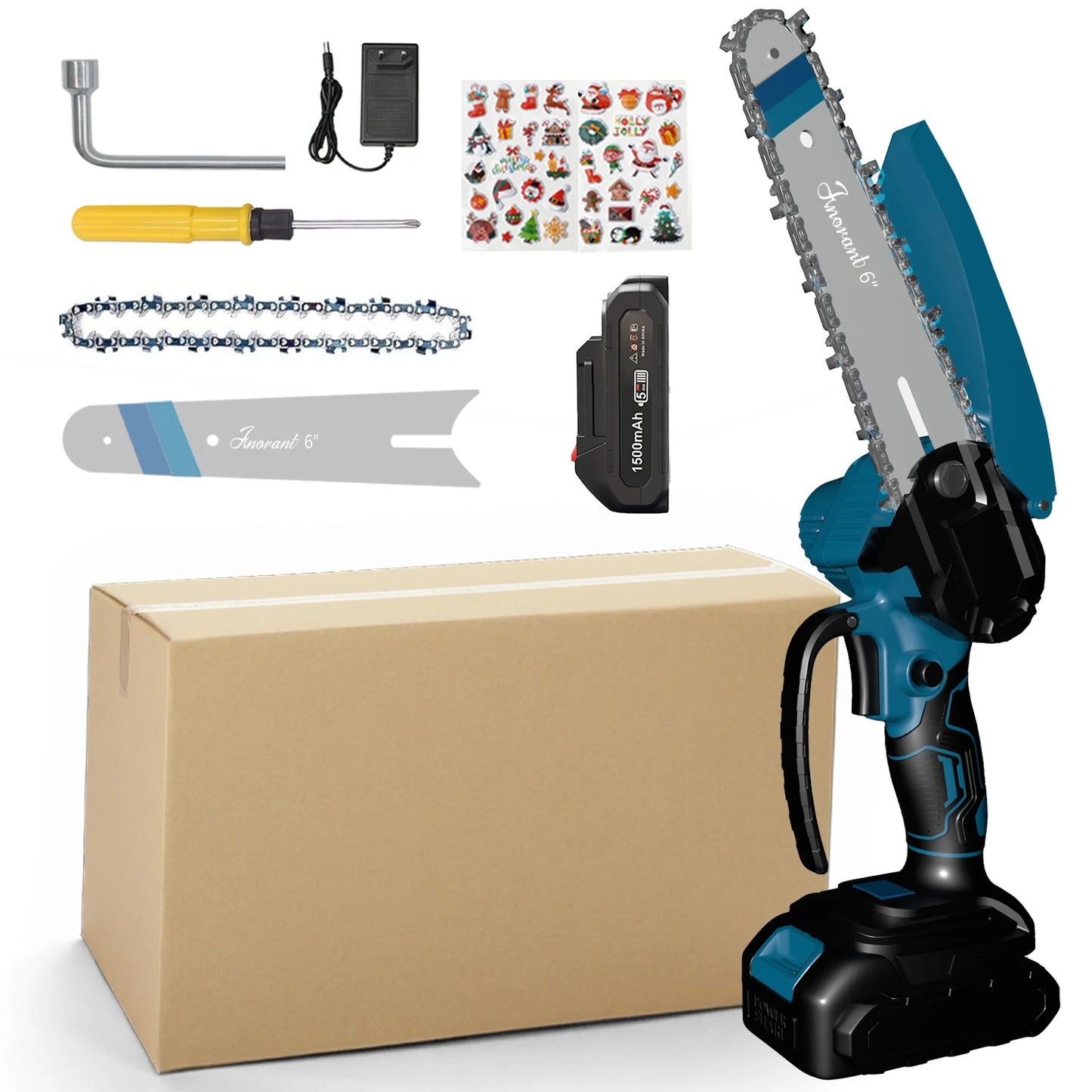 Mini Cordless Chainsaw With Dual Batteries For Portable Tree Cutting