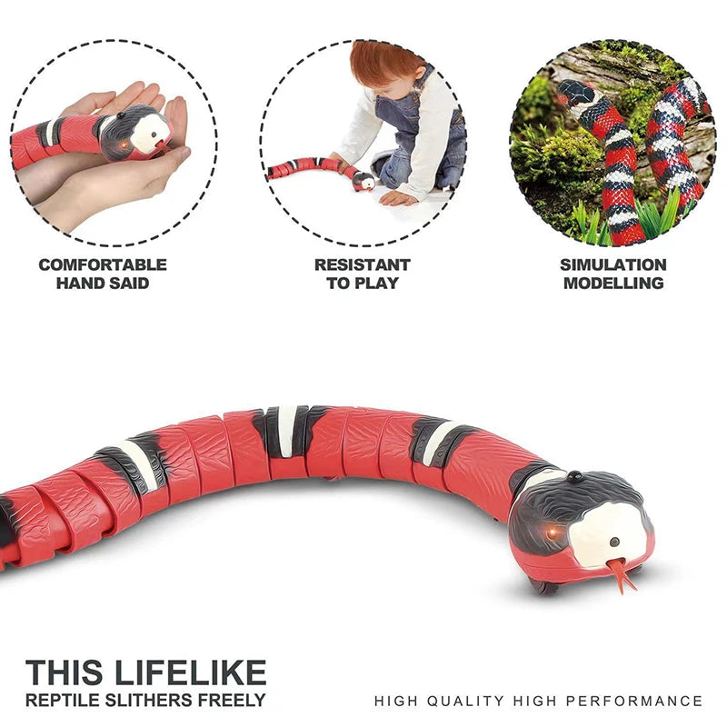 Automatic Cat Toy USB Charging Interactive Snake Teaser For Cats