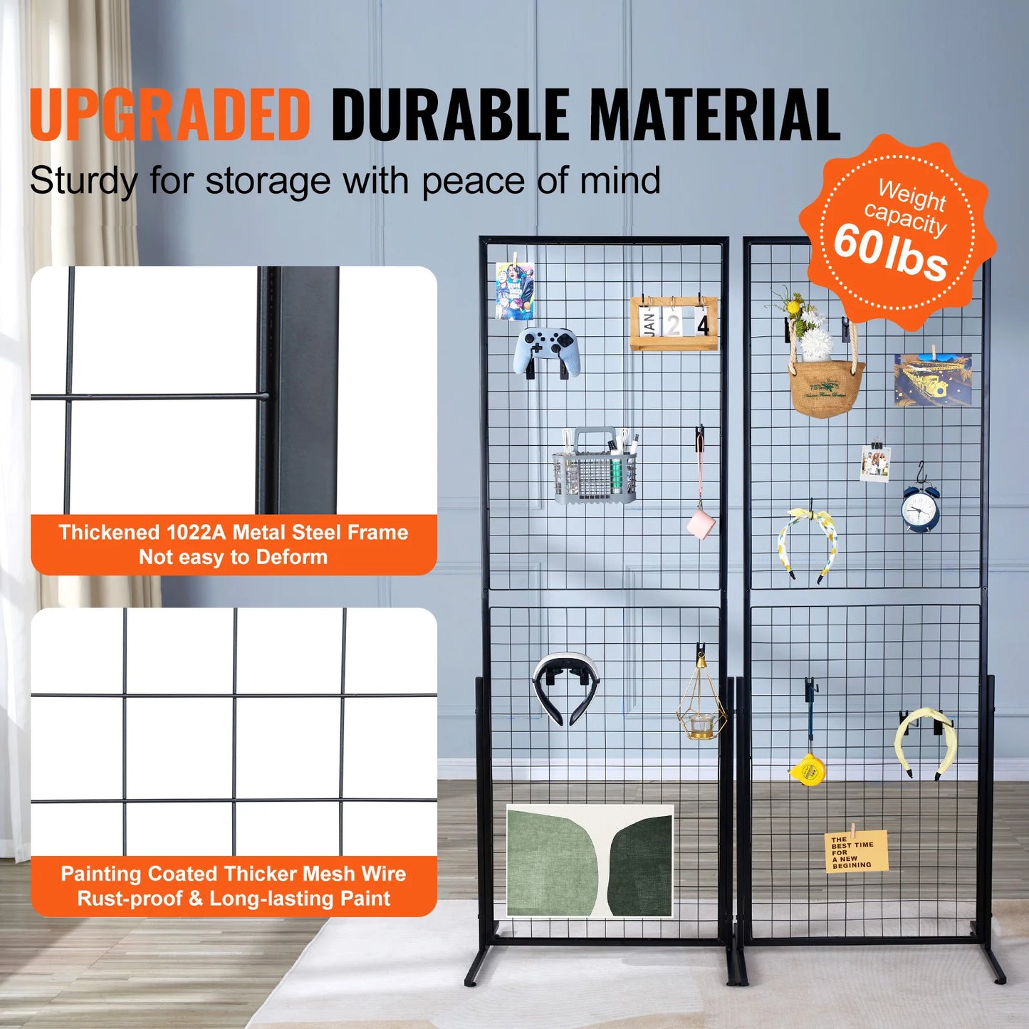 SucceBuy Grid Wall Panels Tower Wire Gridwall Display Racks