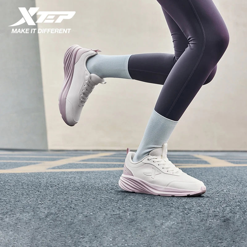 Xtep Womens Running Shoes Waterproof Cushioning Breathable Stability Sneakers