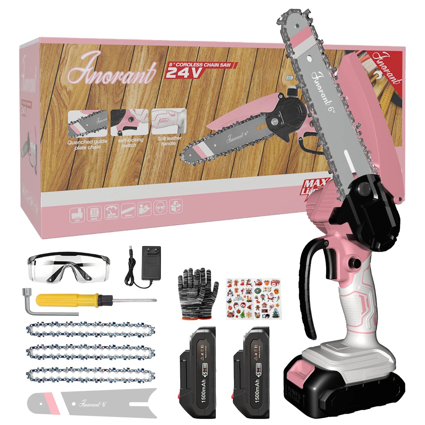 Mini Cordless Chainsaw With Dual Batteries For Portable Tree Cutting
