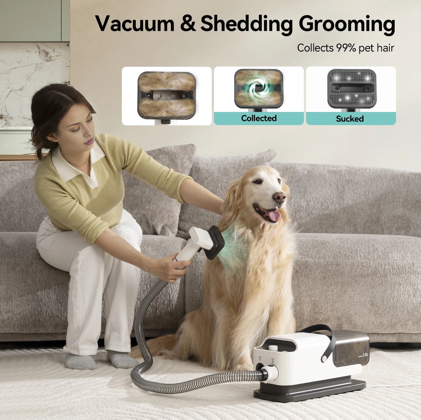 P1 Vacuum Cleaner And Hair Dryer For Pet Grooming Kit