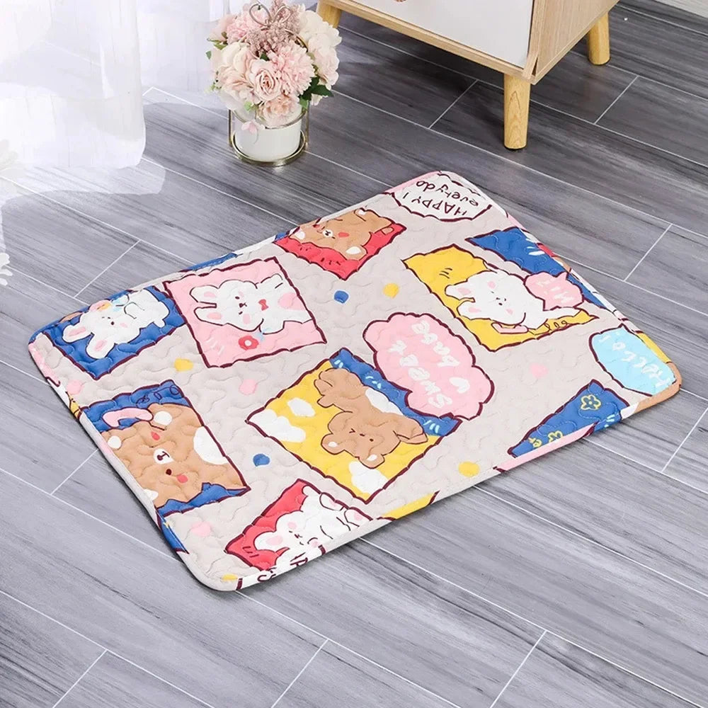 NONECN Cooling Ice Silk PetCare Bed Mat For Dogs Cats