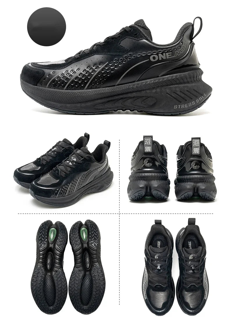 Onemix Winter Training Running Shoes Unisex Leather Warm Comfort