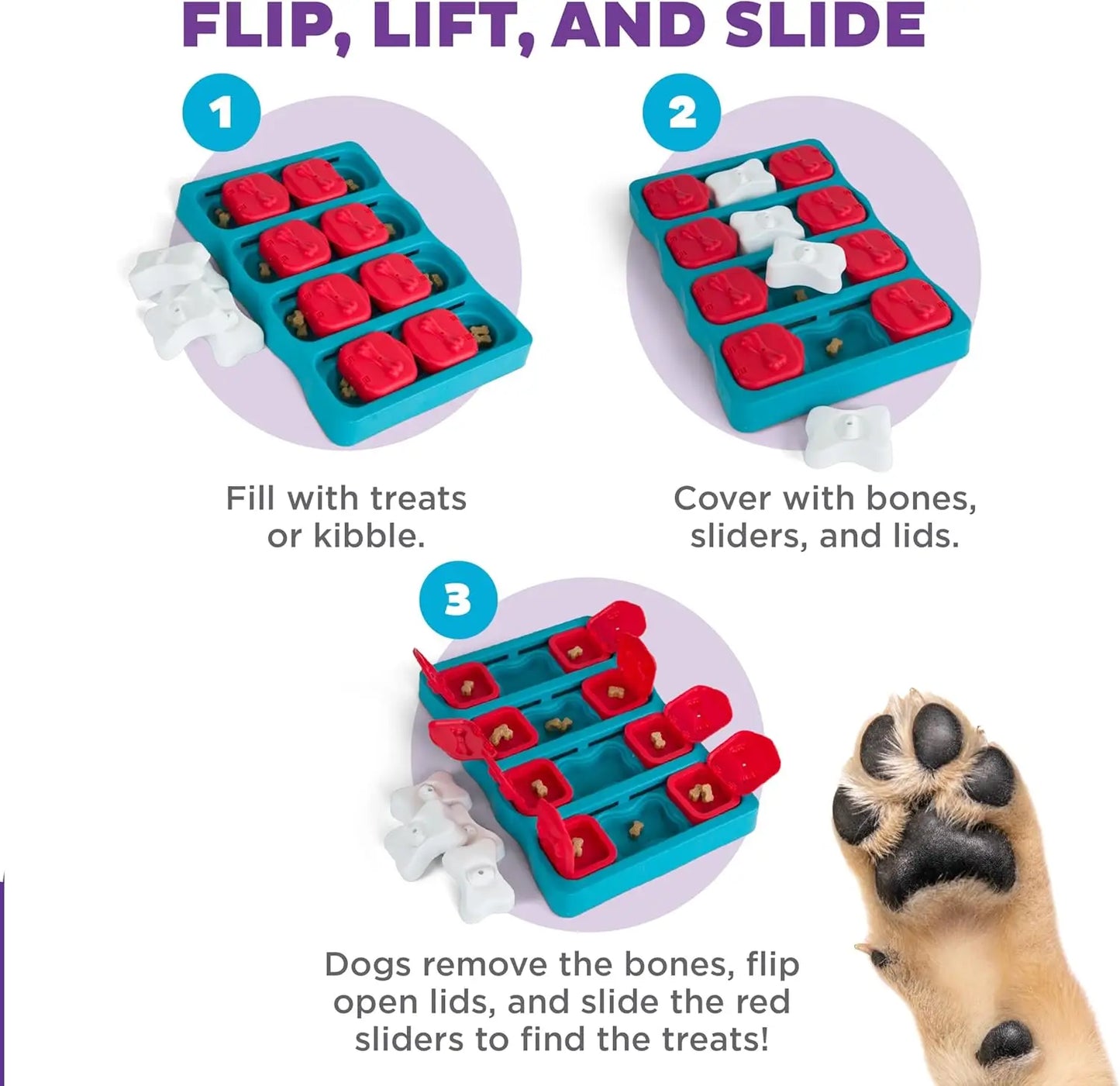 Nina Ottosson Dog Brick Treat Puzzle Toy for Mental Stimulation