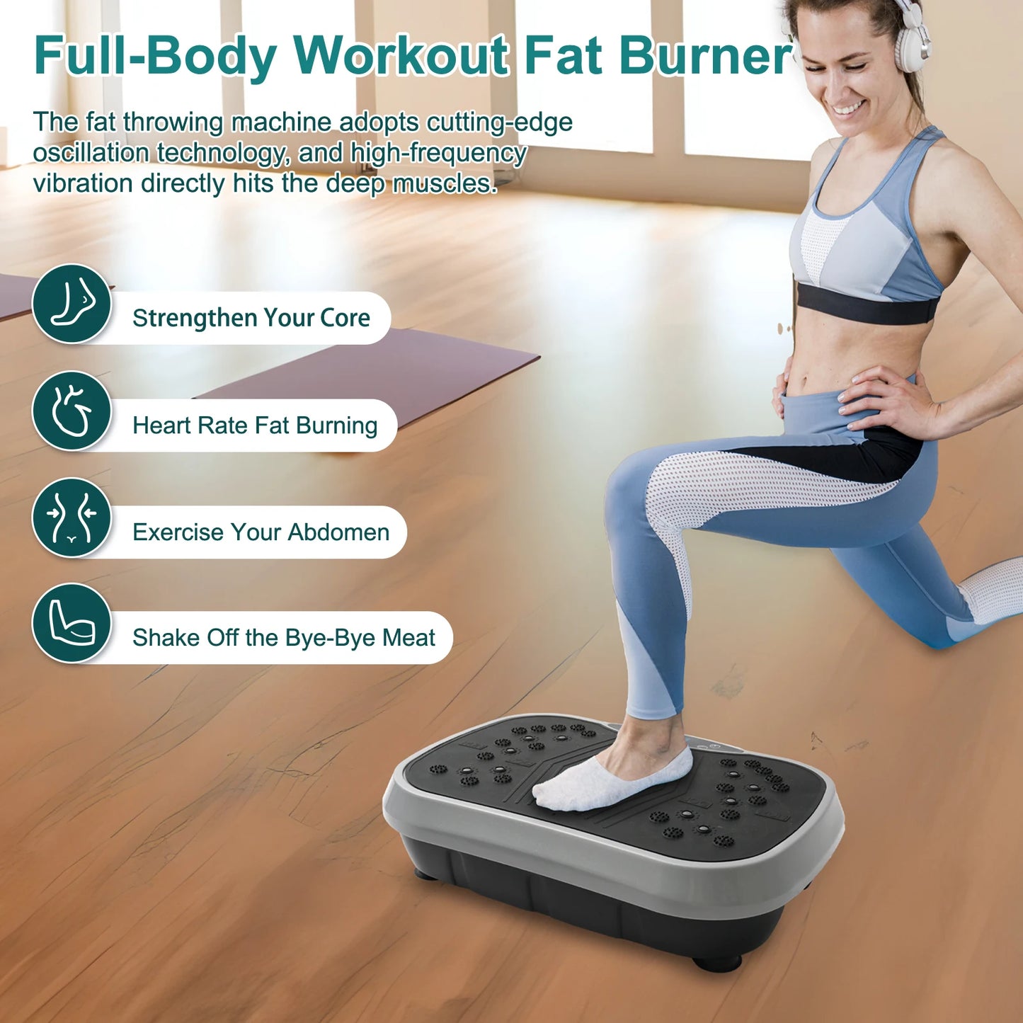 Vibration Plate Exercise Machine For Home EMS Fat Burning And Body Toning