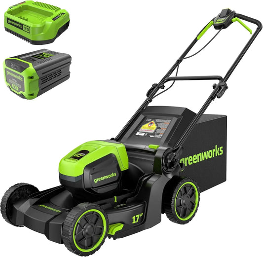 60V Cordless Lawn Mower 2-in-1 Mulching Bagging 4.0Ah